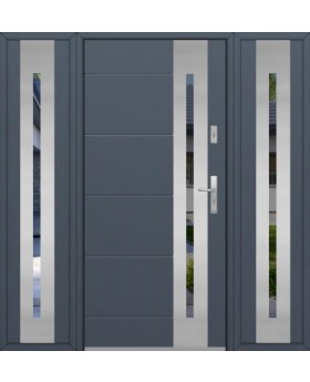 Fargo 26 T - solid metal entrance door with two side panels