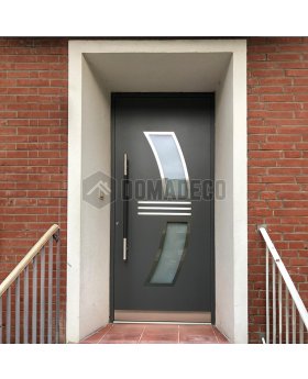 Anthracite high security aluminum entrance door
