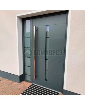 LIM AP16 - high performance modern aluminum entry door with glass