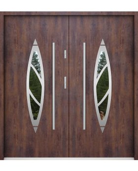 Sta Aries Double - double steel door with glass