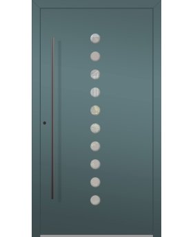 LIM Arlekin - aluminium front entrance door with ten small windows