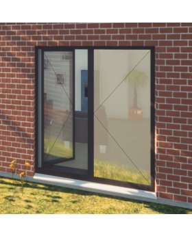 AL86-B3 - turn balcony double door (inside opening)