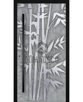 Front door with Bamboo texture of milled metal