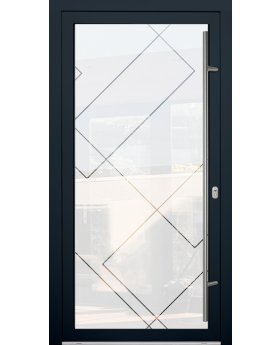 LIM Glass S15 - quality frosted front door with transparent decor