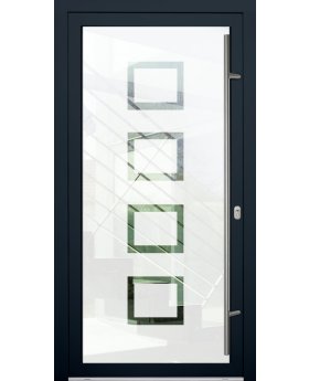LIM Glass S8 - sand front door with transparent decor