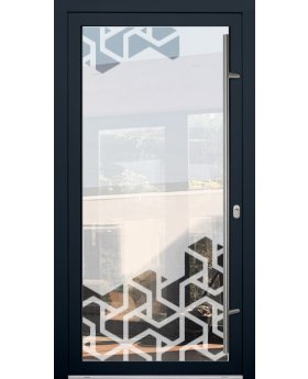 LIM Glass S12 - external frosted front door with transparent decor