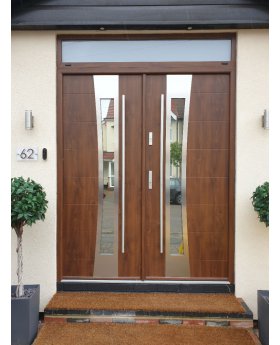 Double Front Entry Door, Side Panel, Anthracite, Metal + PUR