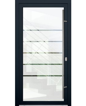 LIM Glass S5 - frosted main door with five transparent stripe