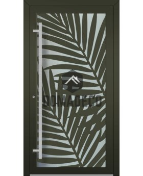 LIM G3 - Glass aluminium door with decorative panel