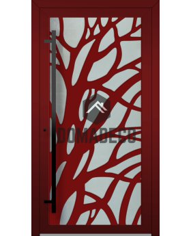 LIM G4 - Glass entry aluminium door with decorative panel