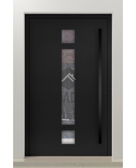 LIM HEY I - modern aluminium front door for homes