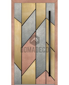 LIM M4 - Aluminium hinged entry door coated with different color of liquid metal