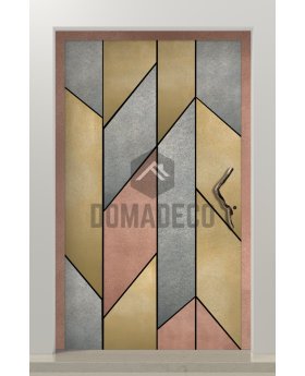 PIVOT M4 - Aluminium pivot entry door coated with liquid metal 