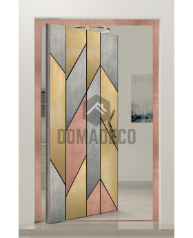 PIVOT M4 - Aluminium pivot entry door coated with liquid metal 