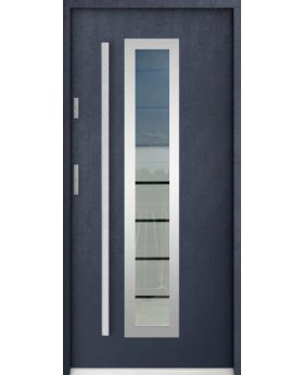 Sta Hevelius - contemporary steel door with security glass
