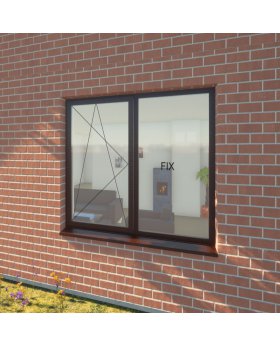 AL86-D1 - Double aluminium window - tilt and turn / fixed