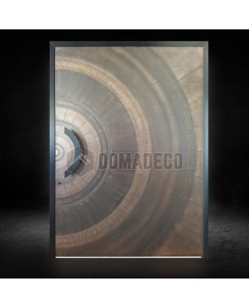 aluminium pivot door with bronze texture of milled metal