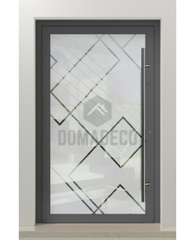 LIM Glass S15 - quality frosted front door with transparent decor