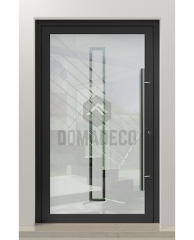 LIM Glass S9 - origin frosted front door with transparent decor