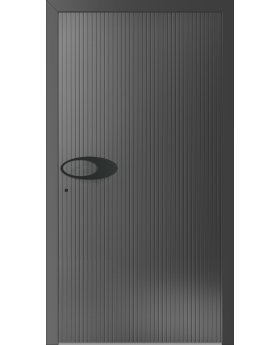 LIM V62 - aluminium front entry door with vertical milling