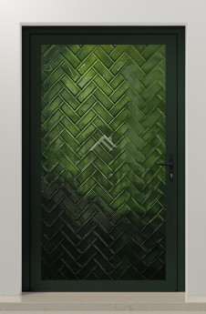 PIVOT FS1 - high-quality aluminium pivot door with fusing glass