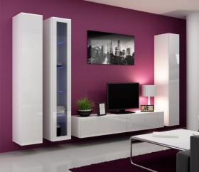 Seattle 3 - Gloss white entertainment center