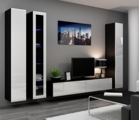 Seattle 1 - black & white entertainment center