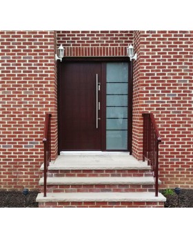 Fargo 26G - stainless steel front door Colour: mahogany