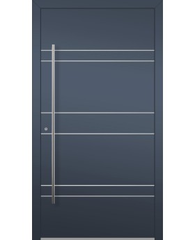 LIM AD18 - aluminium entrance door with horizontal stripes