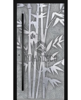 Front door with Bamboo texture of milled metal