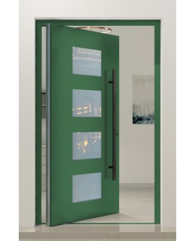 PIVOT C2 - aluminium pivot door with four glass