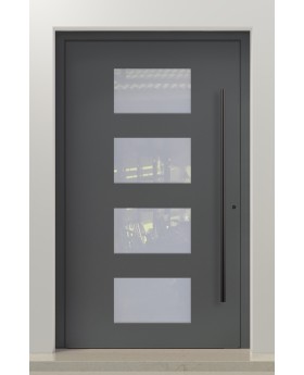 PIVOT C2 - aluminium pivot door with four glass