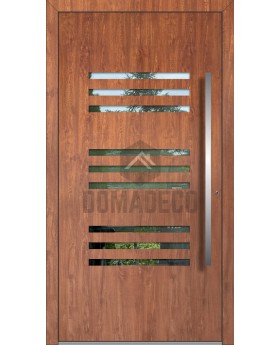 LIM C24 - modern aluminium entrance door with horizontal windows