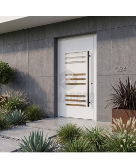 white aluminium entrance door 