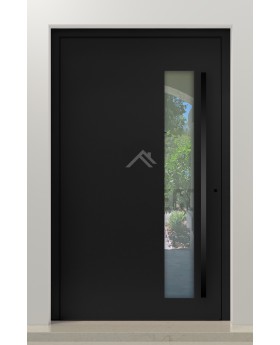 PIVOT C8 - Pivot aluminium designer door with glass