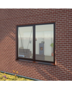 S68-D3 -  double aluminium window top hung and fixed