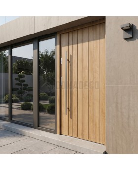 Turner oak high-security steel front door with multi-point locking system