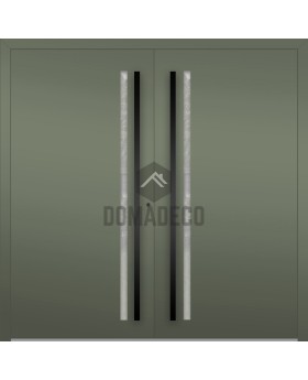 LIM Flet A double - aluminium double hinged front door with vertical glass