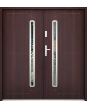Sta Hadar Double - Commercial steel Exterior double door with Glass
