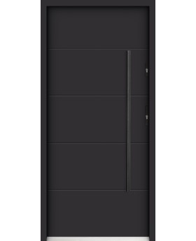 Sta Henson - contemporary steel front door with ribs