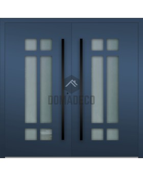 LIM HEY II double -  custom aluminium double exterior door with two glass