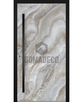 LIM Grigio - aluminium hinged door covered with grigio sintered quartz