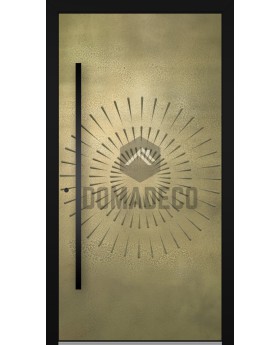 LIM M12 -  front door with gold texture of milled metal