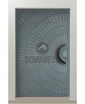 PIVOT M7 - aluminium pivot door with zinc liquid metal