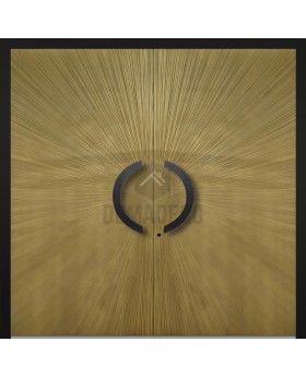 LIM M8 double - double aluminum front door with gold texture of milled metal