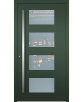 LIM C2 - aluminium entry hinged door with four glass
