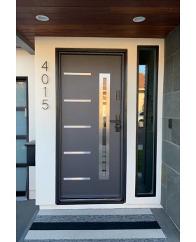 Security external dark anthracite single steel door 