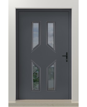 PIVOT CL11 - glazed traditional aluminium pivot door with decorative frame