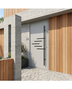 White aluminium outdoor door