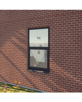 S68-S5 - fixed and top hung aluminium window
